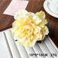 Beau peony flower claw clip angled to show petals and clip teeth