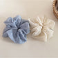 Gifty - Ruched Polyester Bow Detail Fabric Scrunchie