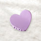 Beau - Matte Heart Shape Plastic Hair Claw Clip