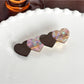 Beau - Acetate Heart-shaped Color Blocked Hair Clip