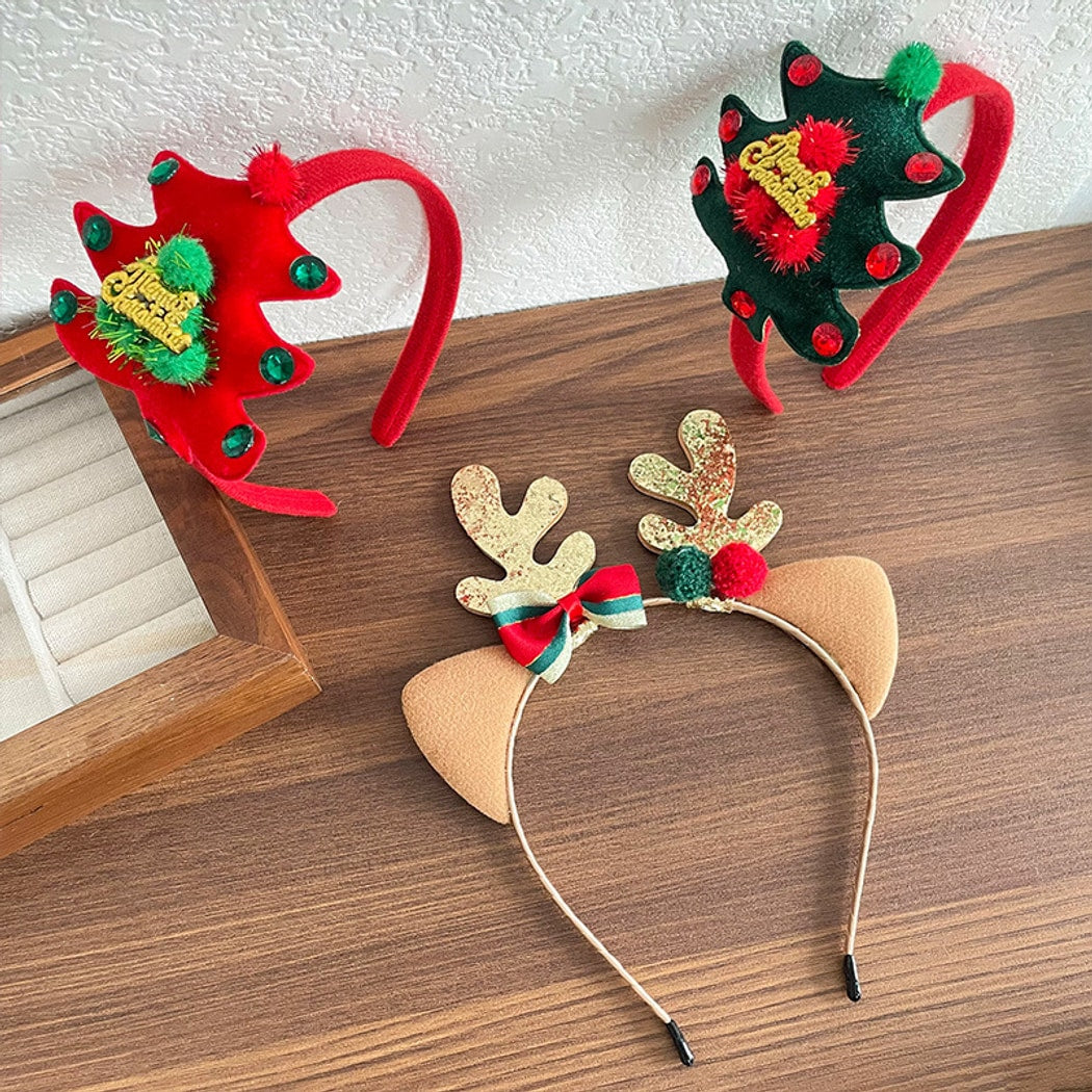 Gifty - Christmas Tree and Antler Holiday Headband