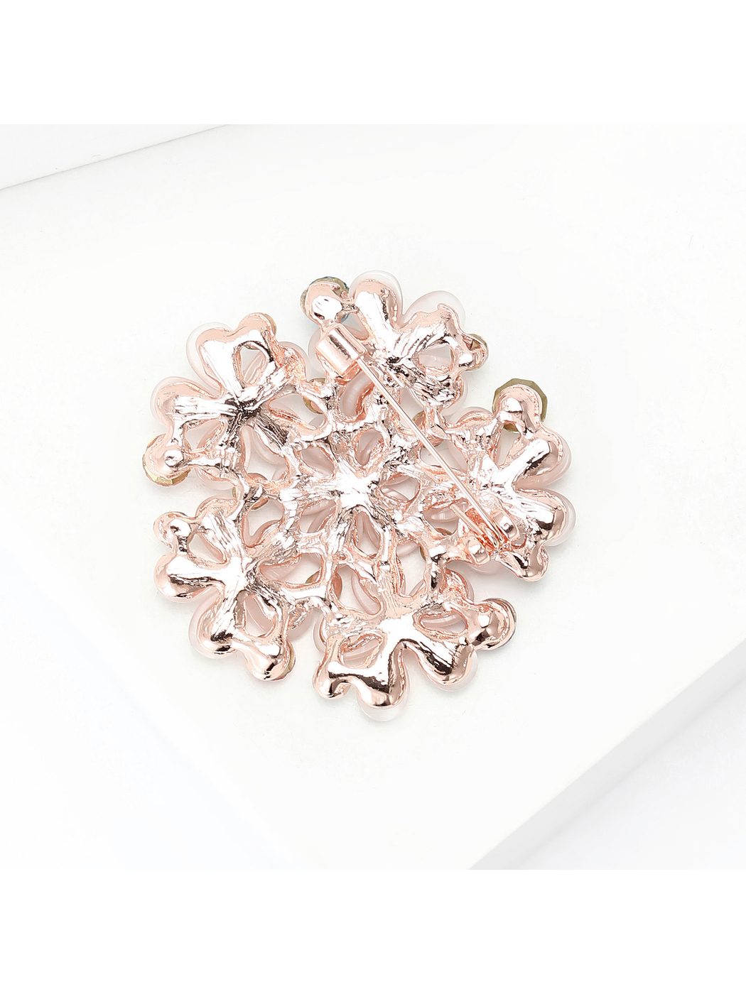 Brovia - Alloy Floral Accent Brooch Pin Accessory