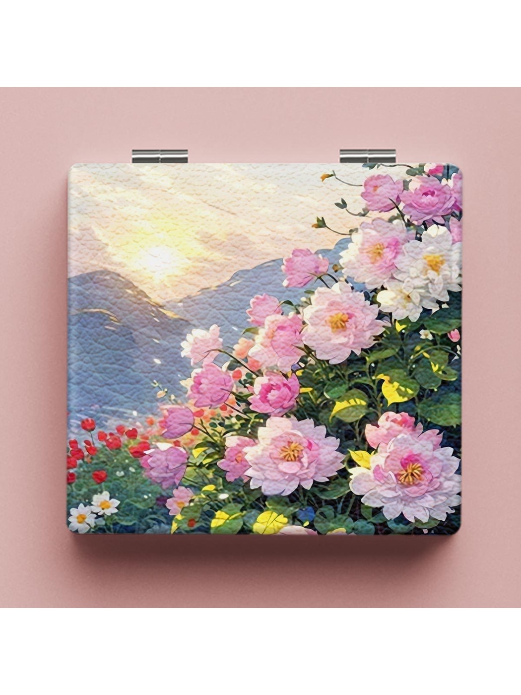 Mirroray - Scenic Floral Compact PU Glass Mirror