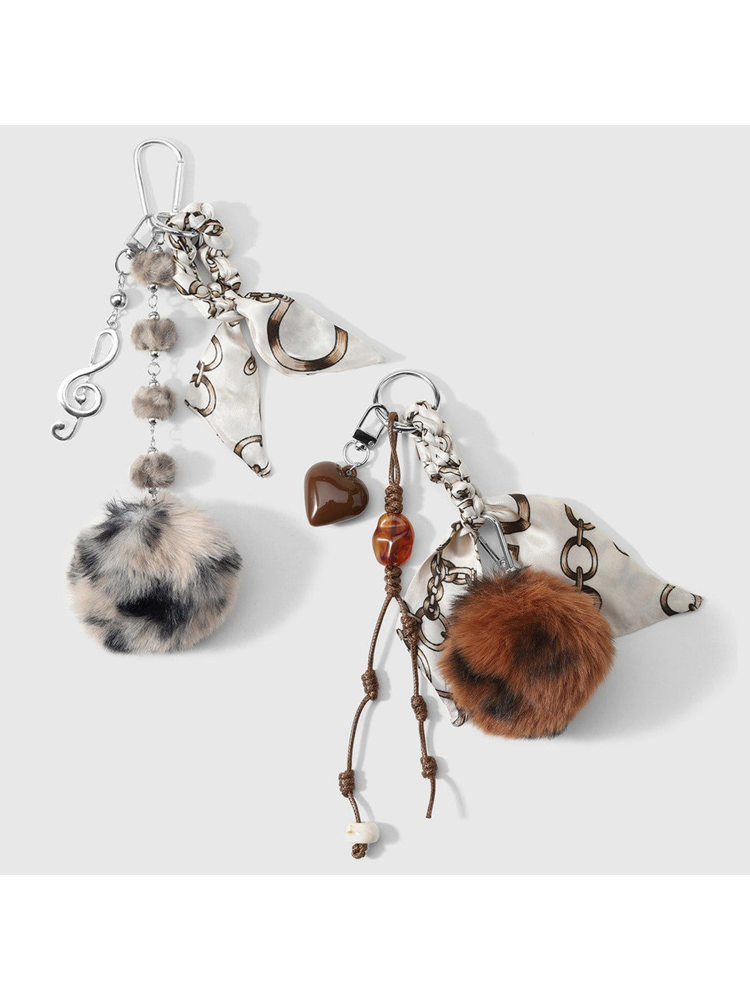 Keypus - Y2K Leopard Print Scarf Charm Keychain