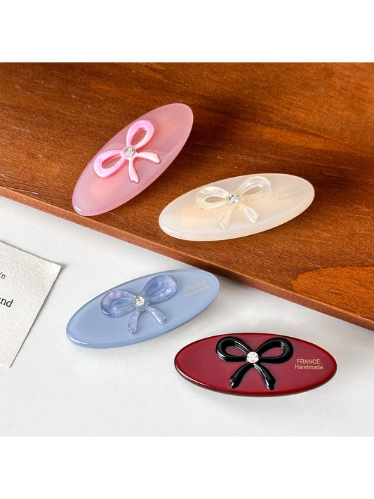 Beau - Bow Shaped Oval Hair Clip