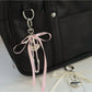 Keypus - Beaded Bow Heart Charm Decorative Bag Keychain