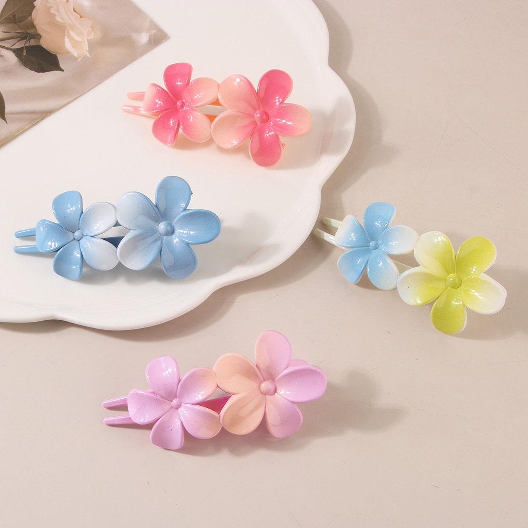 Beau - Gradient Flower Duckbill Side Hair Clip