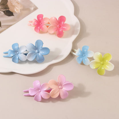 Beau - Gradient Flower Duckbill Side Hair Clip