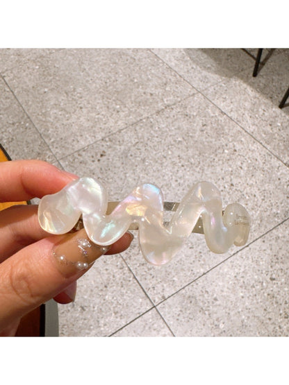 Beau - Geometric Wave Acetate Fiber French Barrette