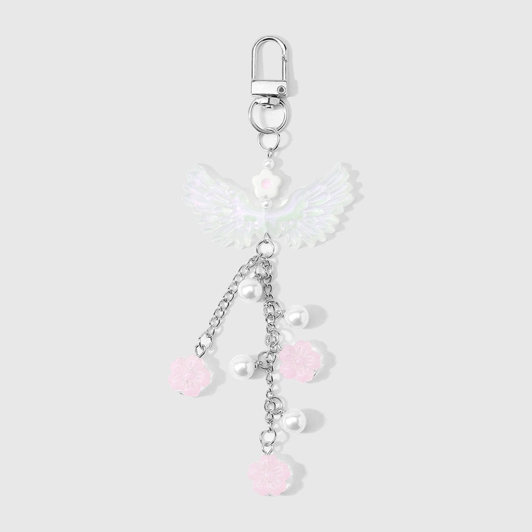 Keypus - Sweet Wing and Beaded Charm Keychain