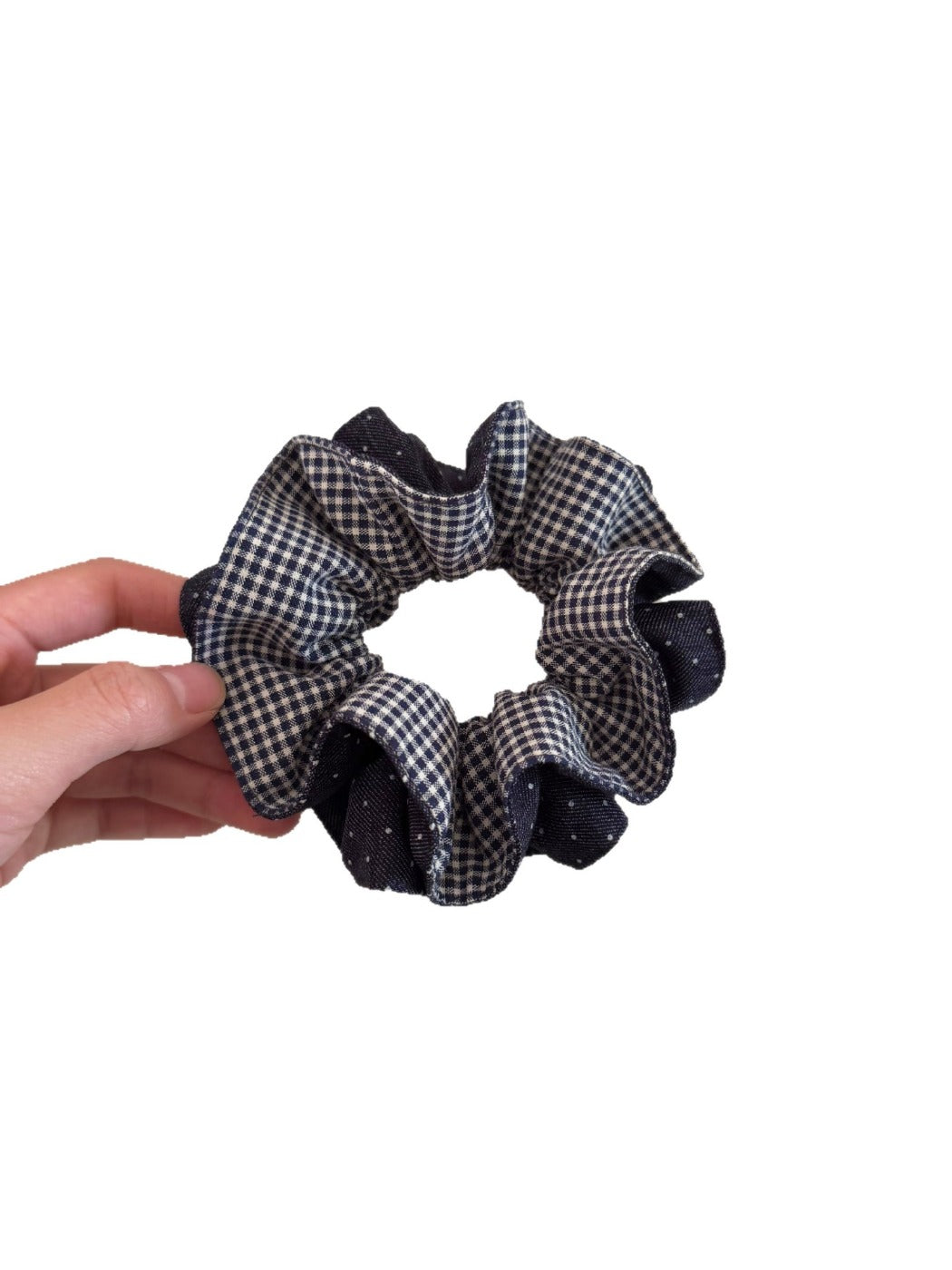Gifty - Trendy Plaid Polka Dot Scrunchie