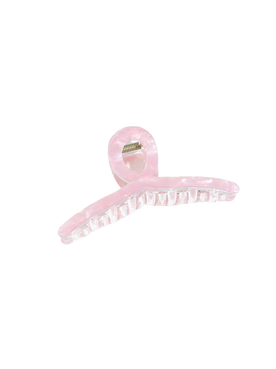 Beau - Floral Print Y-Shaped Plastic Alloy Claw Clip