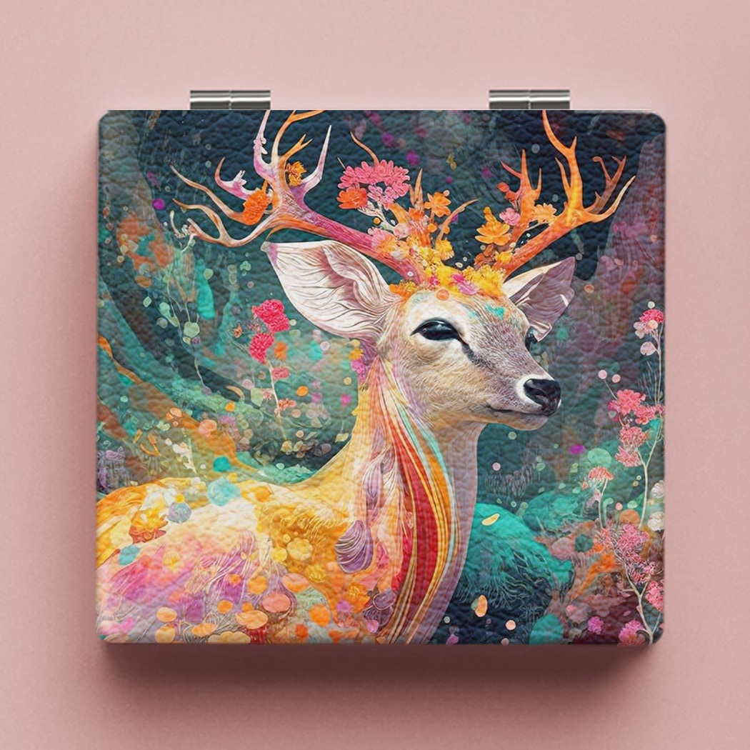 Mirroray - Decorative Printed Portable Table Makeup Mirror