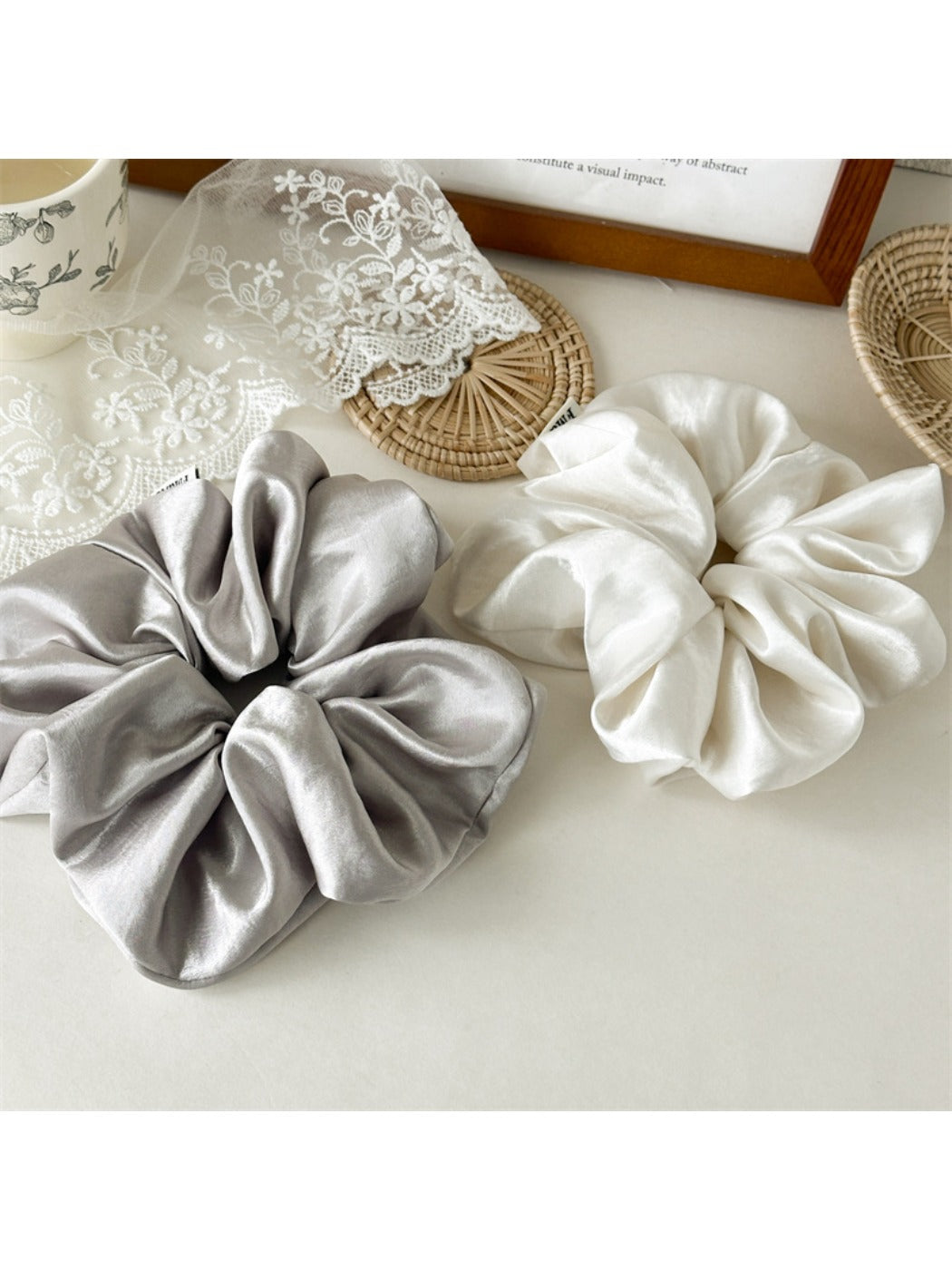 Gifty - Elegant Colorful Satin Hair Scrunchie