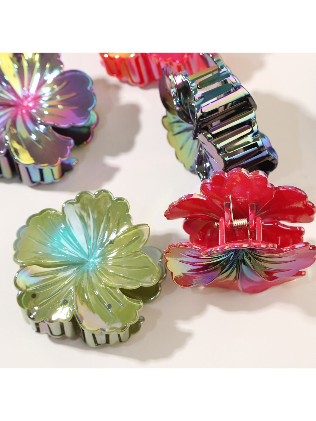 Beau - Colorful Hibiscus Shaped Hair Claw Clip