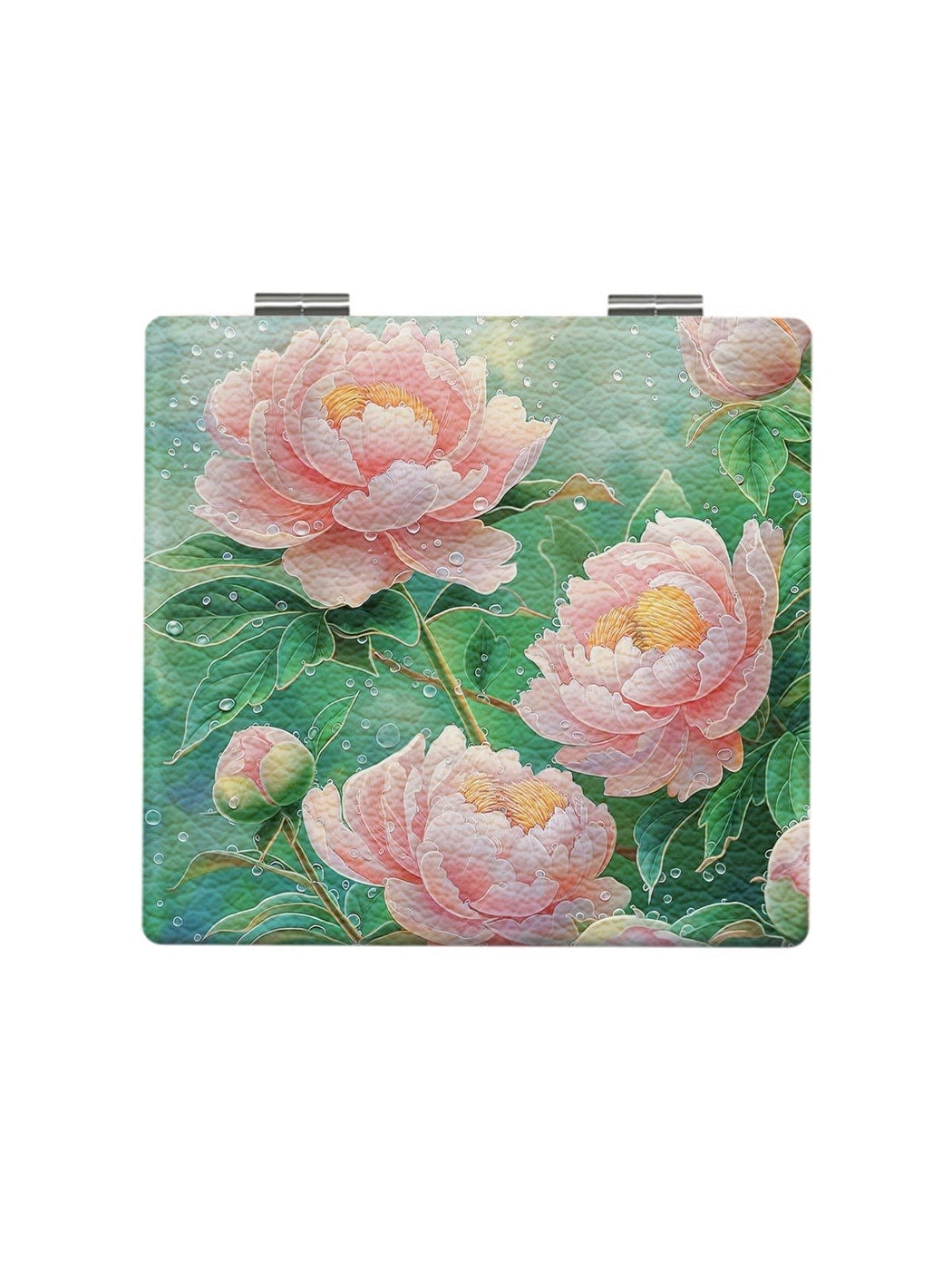 Mirroray - Square Floral Portable Touch Up Makeup Mirror