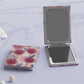 Mirroray Oil Painting Tulip Vanity Face Mirror showing oil painting inspired tulip pattern and floral design