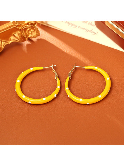 Earedge - Retro Colorful Polka Dot Earrings