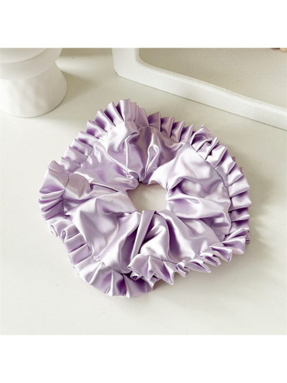Gifty - Oversized Ruffled Satin Look Scrunchie
