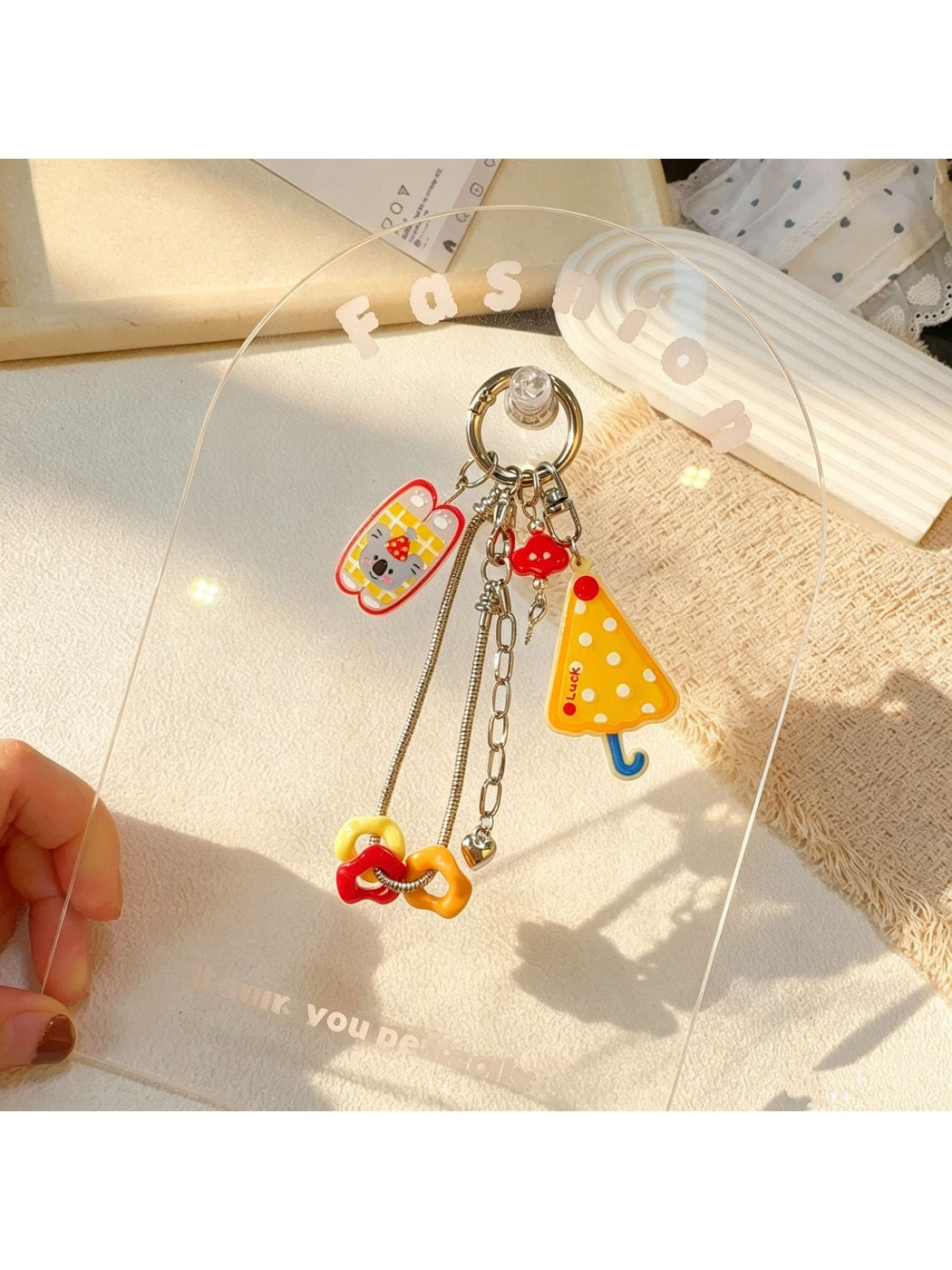 Keypus - Acrylic Umbrella Charm Keychain