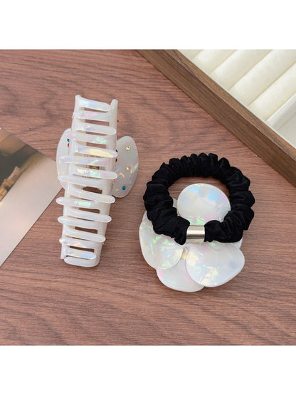 Beau - Chic Flower Scrunchie Claw Clip