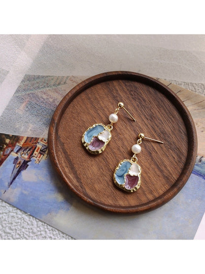 Earedge - Irregular Retro Color Earrings