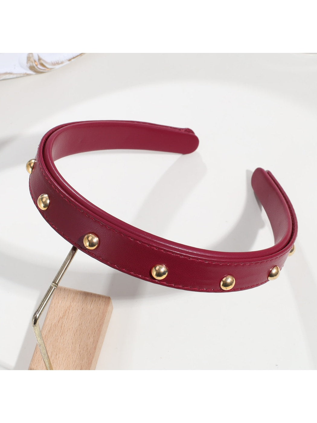 Gifty - PU Leather Studded Retro Style Headband