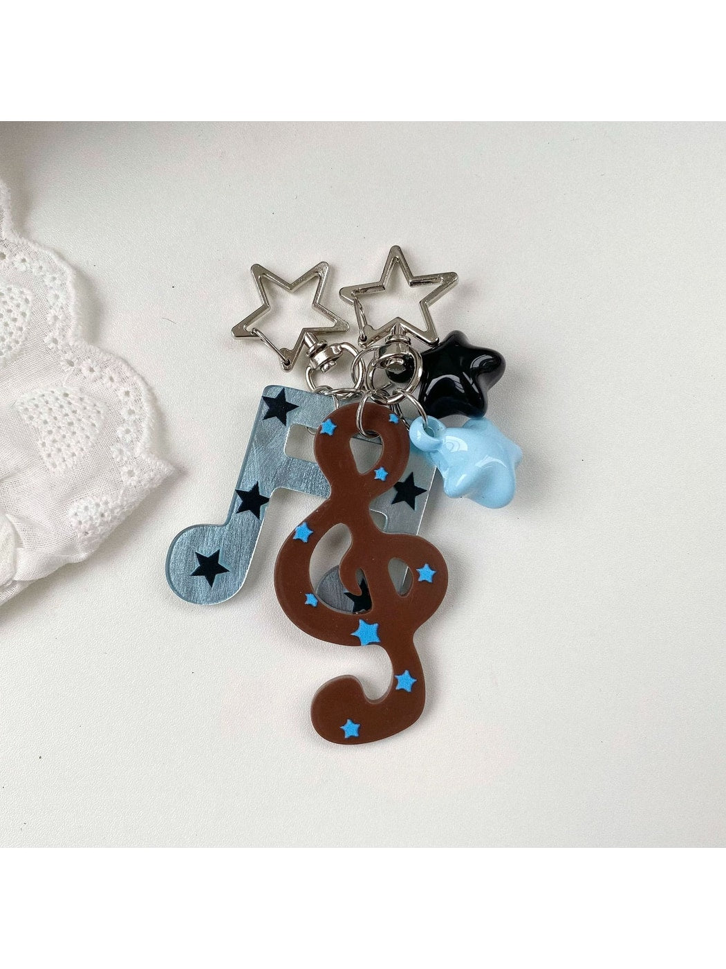 Keypus - Acrylic Star Music Note Bag Charm Keychain
