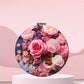 Mirroray - Round Floral Print Portable Folding Makeup Mirror