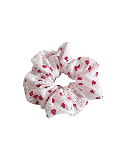 Gifty - Strawberry Polka-Dotted Spiral-Shaped Hair Tie