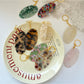 Keypus - Oval Leopard Print Comb Keychain