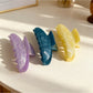 Close-up of Beau pastel pink claw clip showing smooth matte finish