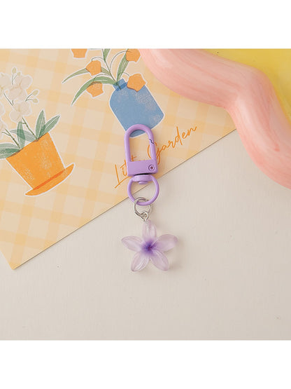 Keypus - Cute Colorful Transparent Flower Shaped Keychain
