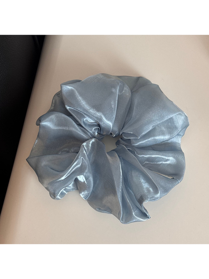 Gifty - Sheer Glossy Ruffle Polyester Scrunchie