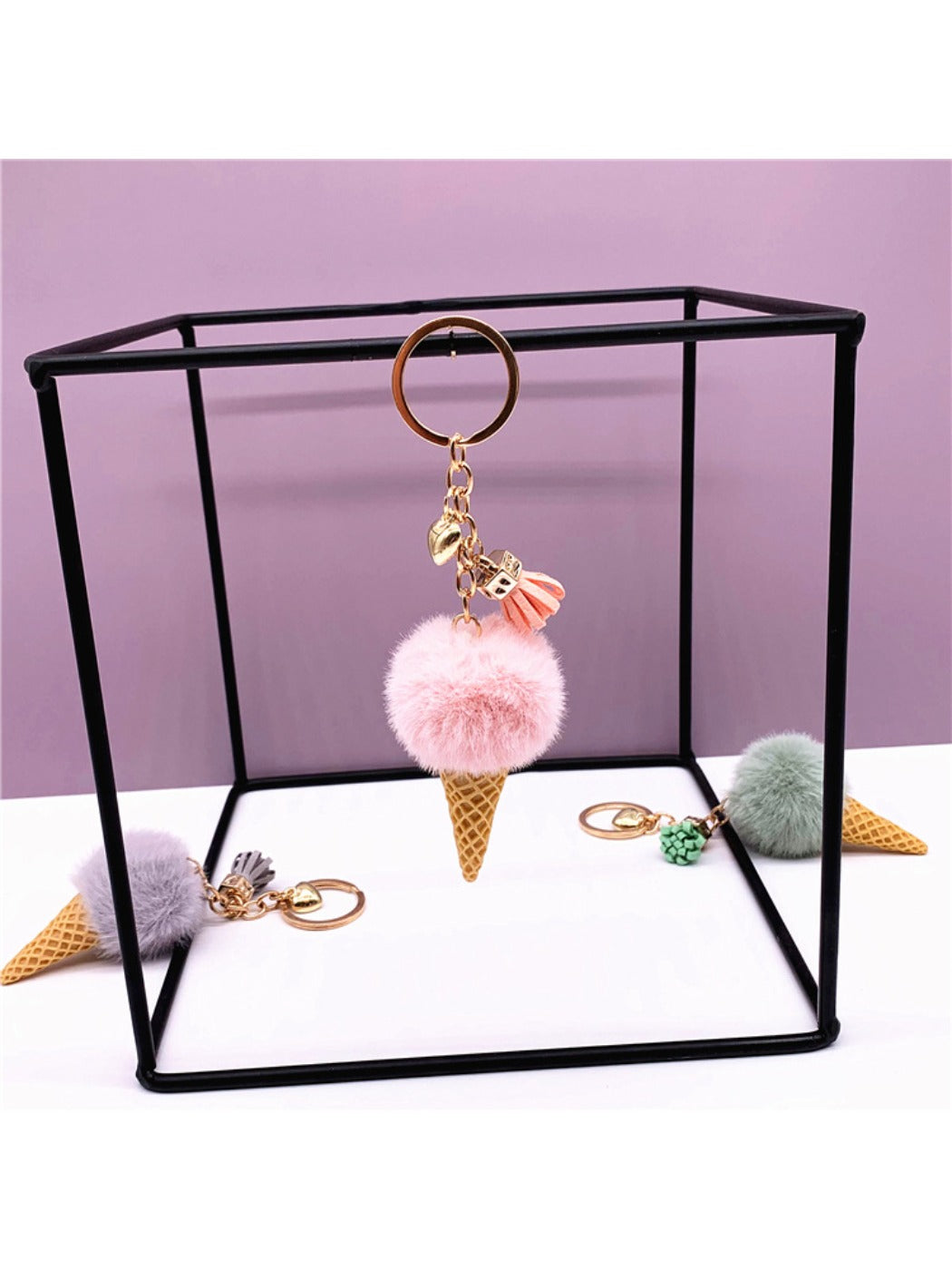 Keypus - Ice Cream Shaped Bag Charm Keychain