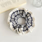 Gifty - Pleated Plaid Polyester Fabric Scrunchie