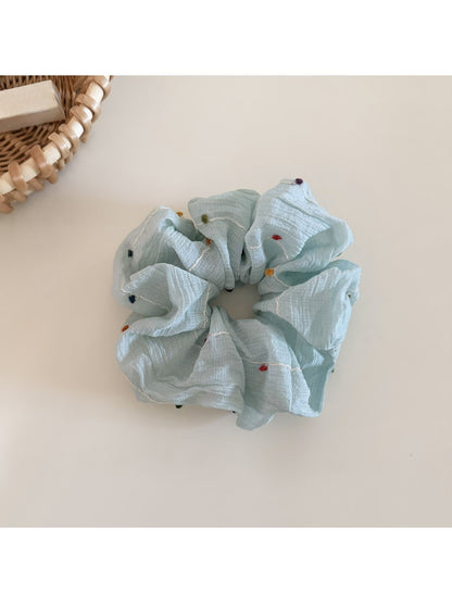 Gifty - Decorative Polka Dot Loose Bun Scrunchie