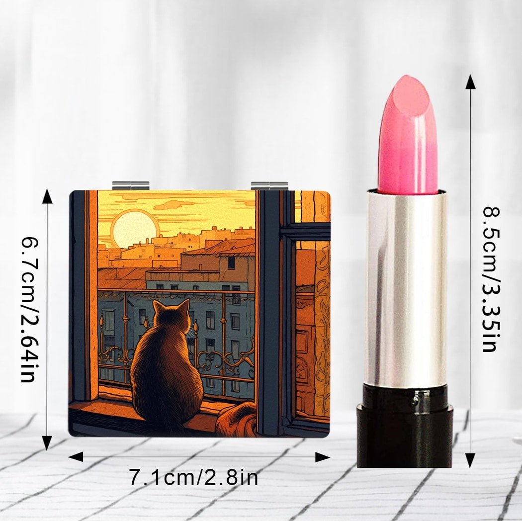 Mirroray - Sunset Cartoon Folding Glass Makeup Mirror