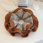 Gifty - Brown Knit Scrunchie Hair Tie