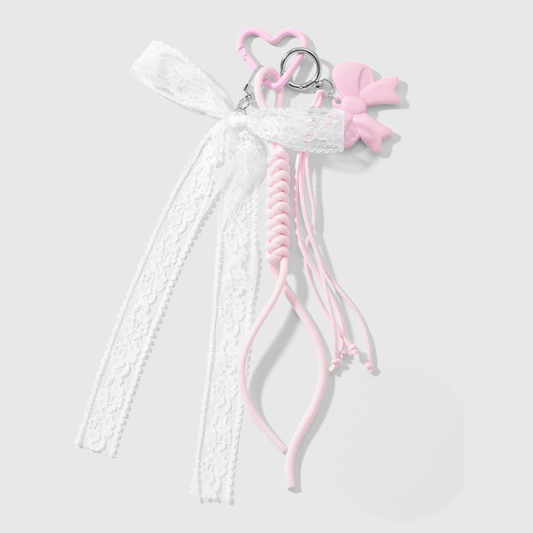 Keypus - Sweet Lace Bow Braided Cord Keychain