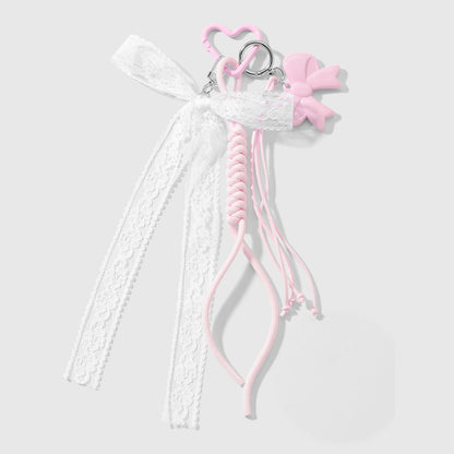 Keypus - Sweet Lace Bow Braided Cord Keychain