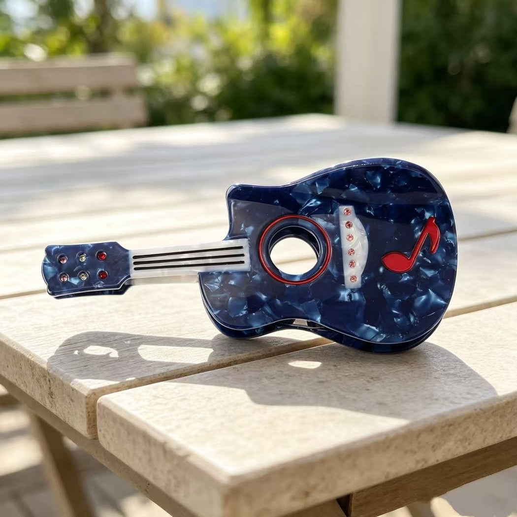 Beau - Glossy Guitar Form Claw Clip