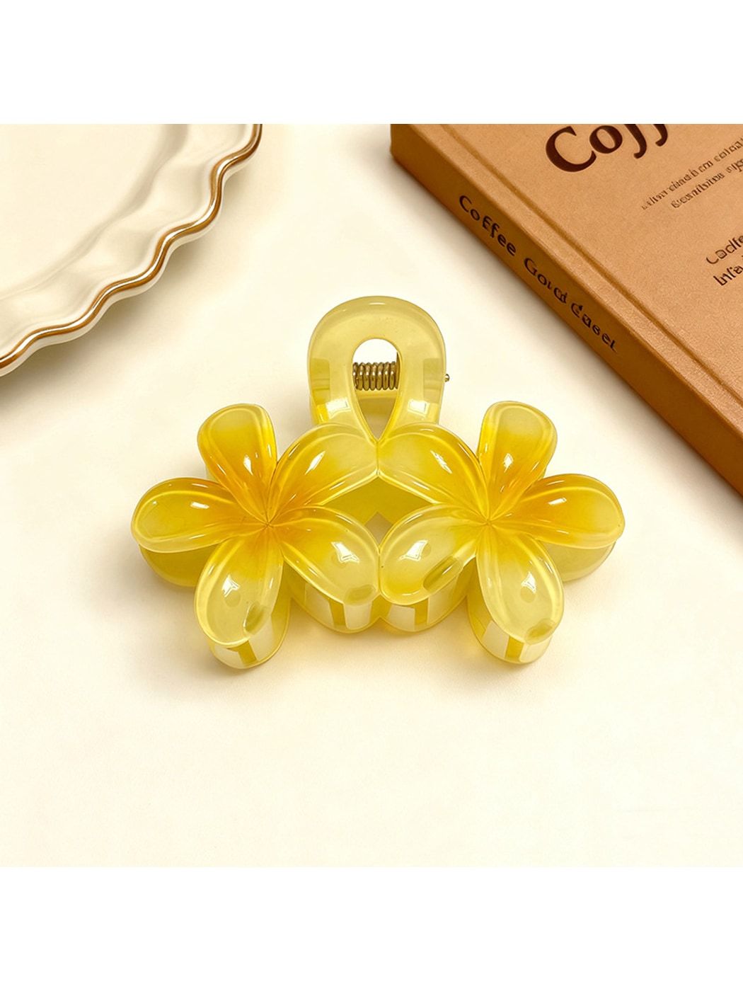 Beau - Sweet Floral Double Bloom Hair Claw Clip