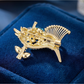 Brovia - Rhinestone Enamel Bird Accent Alloy Brooch