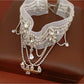 Nozari - Rhinestone Teardrop Chiffon Chain Necklace