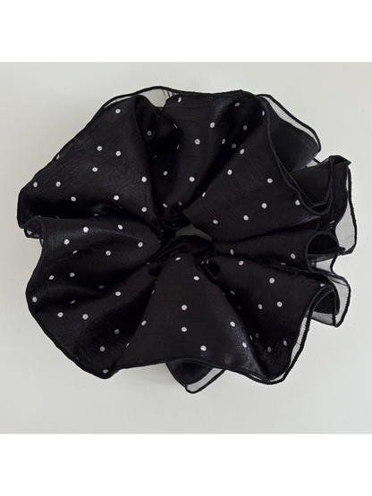 Gifty - Polka Dot Double Layer Large Scrunchie