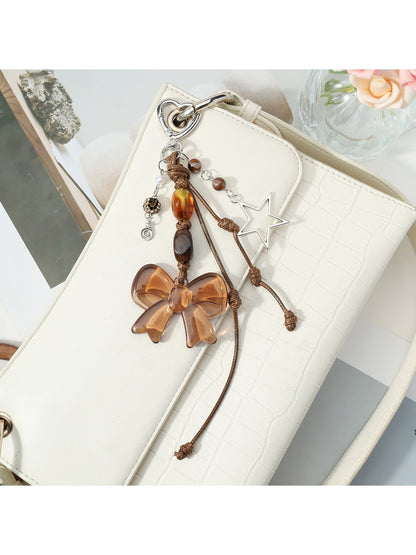 Keypus - Y2K Acrylic Bow Heart Star Dangle Keychain