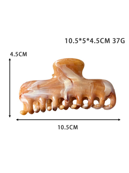 Beau - Marbled Finish Geometric Fashion Hair Claw Clip