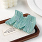 Beau - Glossy Marbled Acetate M Shape Claw Clip