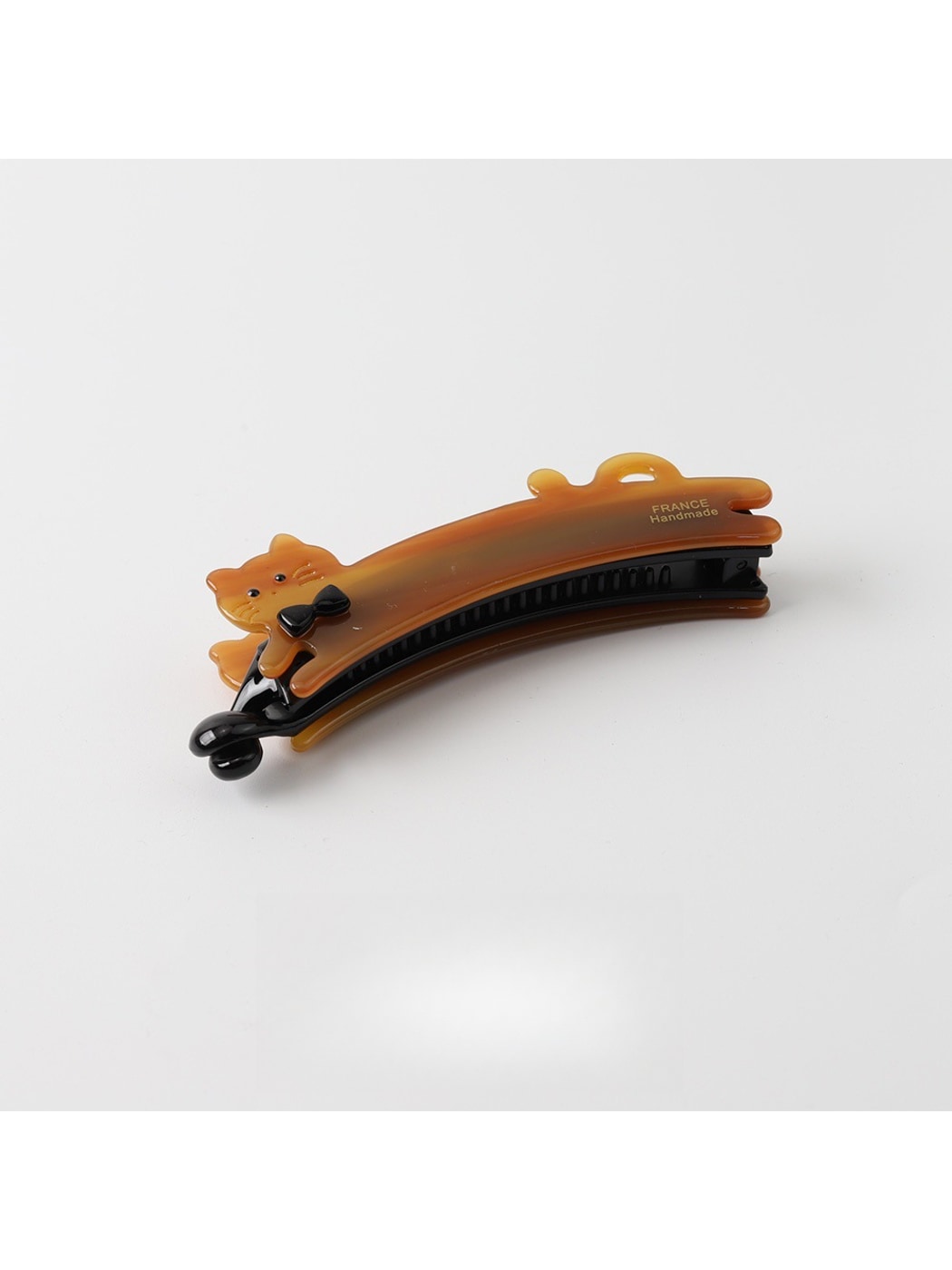 Beau - Painted Cat Motif Acetate Fiber Banana Clip